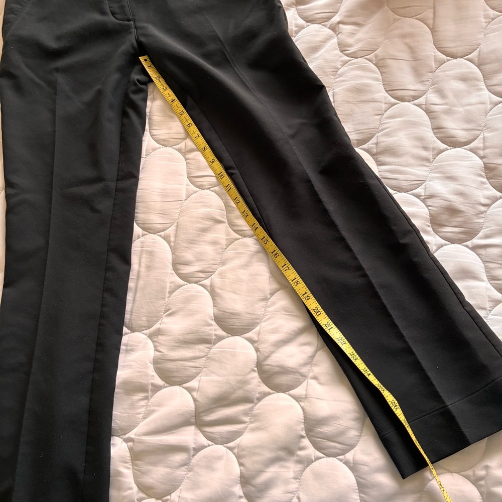 Adidas Pants Trousers Slacks Straight Leg Black Women’s Sz 2 Embroidered Logo - Picture 7 of 12